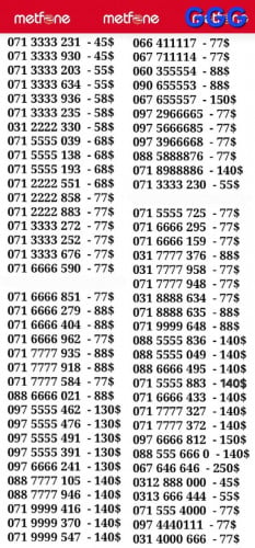 លក់លេខការ៉េសាមមិត្តហ្វូនតម្លៃធូរៗ