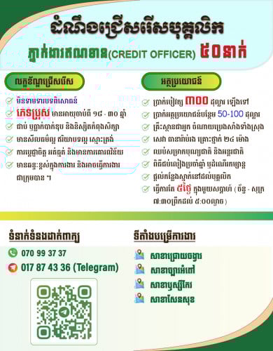 ភ្នាក់ងារឥណទាន (Credit Officer)