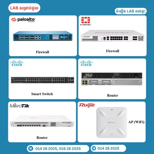 Lab ជួល Network & Server