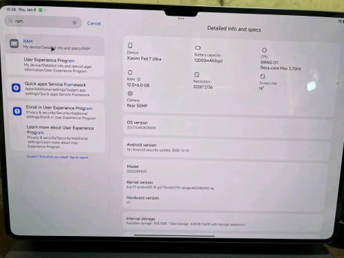លក់ធូរៗRam12G+6G 258GXiaomi pad 7 uldraនៅស្អាតដូចថ្មី លក់598ប៉ុណ្ណោះ