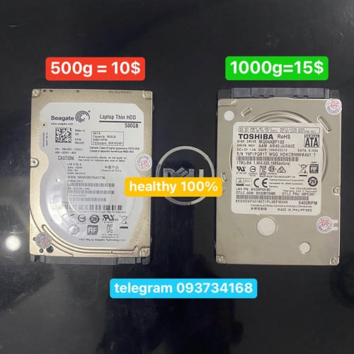 HDD 2.5" = 10$ (healthy 100%)