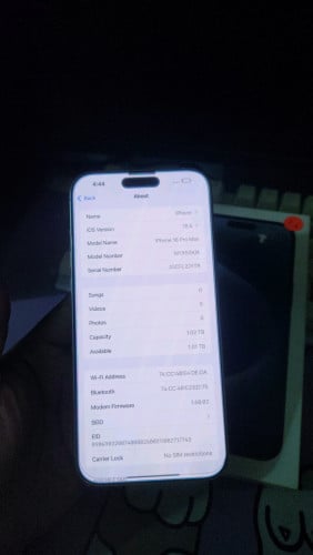 I phone 16 pro max 1t xa