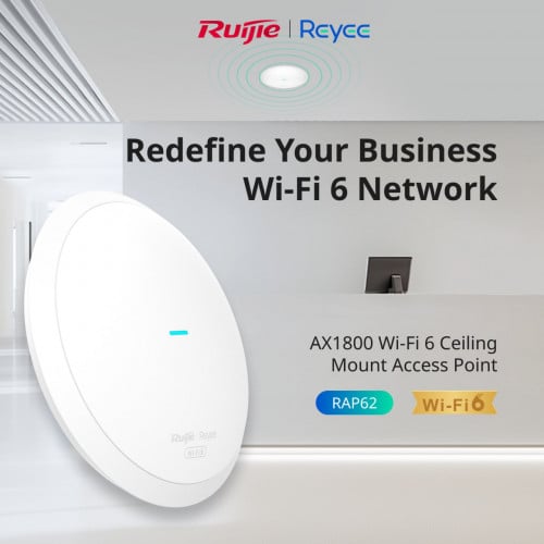 RG-RAP62 Wi-Fi 6 AX1800 Ceiling-Mount Access Point