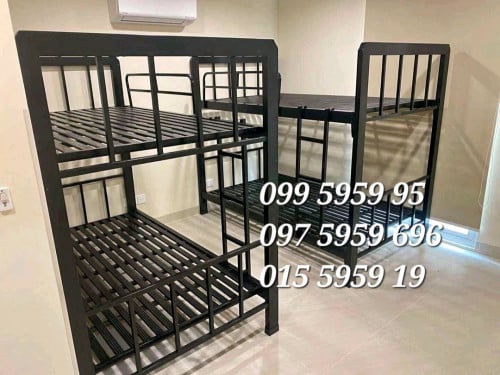 គ្រែ2ជាន់ខ្មៅជ្រុង 1.2mx2.0m