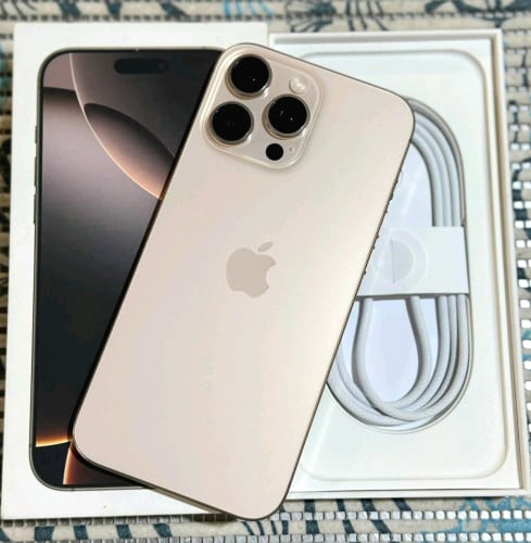 16 Pro Max ស្អាតដូចថ្មី99% ថ្ម100% ZA Sim2 Fullset មានប្រអប់