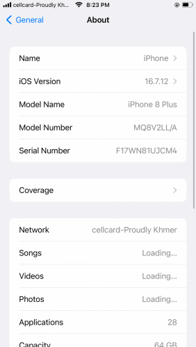 Iphone8 Plus 64g LLA