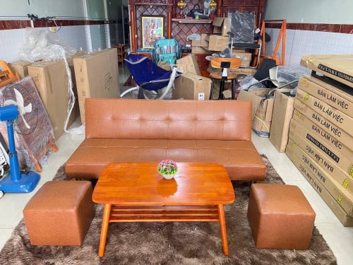 Leather Sofa Bed Set