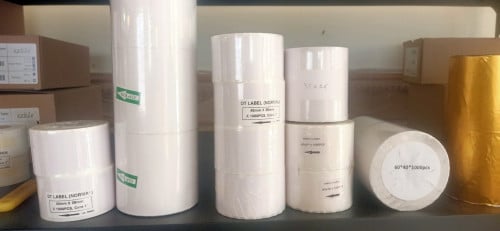 Thermal/Direct thermal barcode sticker ក្រដាសស្ទឹកគ័រព្រីនបាកូដ