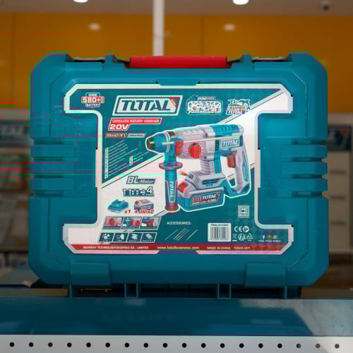 TOTAL Cordless Rotary Hammer 20V Brushless 22mm (Industrial) (TRHLI212282)