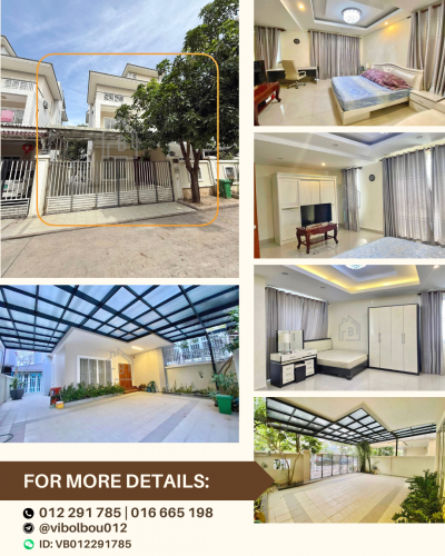 Twin-Villa 4 Bedrooms for RENT near CHIP MONG Sen Sok Mall