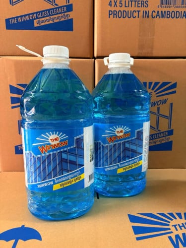 ទឹកជូតកញ្ចក់ ១កេស មាន៤ដប ចំណុះ៥លីត្រ