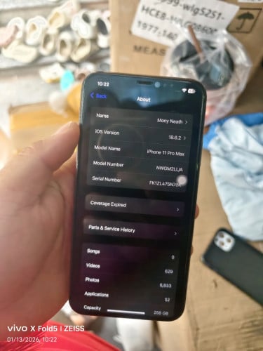 នៅសាណុំសុីន តួកស្អាសឹង99% 256G ធ្លាក់តែភាគរយថ្មទេតែនៅកានធម្មតា