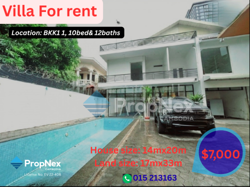 11 bed Luxury Villa for Rent or Sale – BKK1
