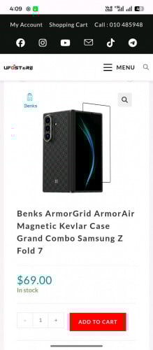 Fold 7 Carbon Case Benk Kevlar