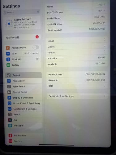 iPad 11th A16 128g WiFi 99%New