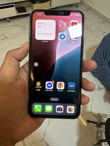 IPhone 11 Pro Max 256G. អេក្រង់ GX ស្កេន អត់ដើរ