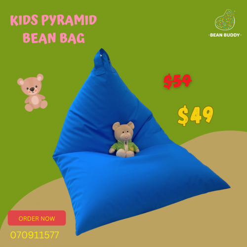 Kids Pyramid Bean Bag សាឡុងអង្គុយគ្រាប់ស្នោ