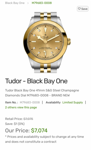 Tudor black bay one  year 2022 full set