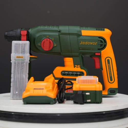 ម៉ាស៊ីនខួងបុកអាគុយ Jadever 20V Brushless 26mm (Cordless Rotary Hammer) (JDLM1B262)
