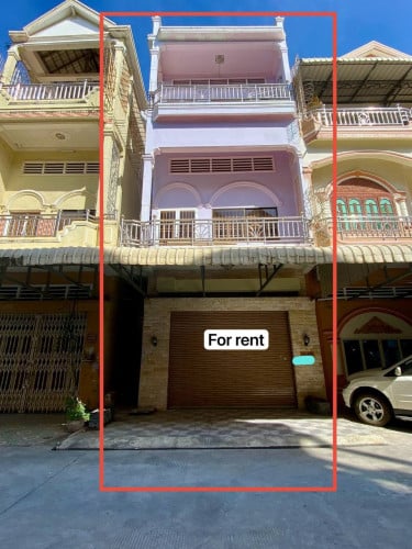 ផ្ទះសម្រាប់ជួល នៅជិតផ្លូវសូឡា   | Shop house for rent at Borey Solar