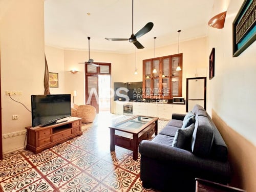 Colonial 1 Bedroom Renovated Apartment For Rent | Wat Phnom | Phnom Penh