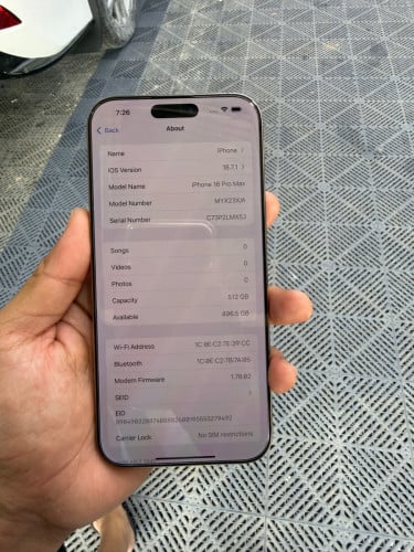 iPhone 16 Pro max 512 GB 99%  X/A Gold