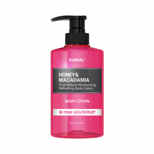 KUNDAL Body Lotion - Honey & Macadamia (Pink Grapefruit) | ឡេលាបខ្លួន