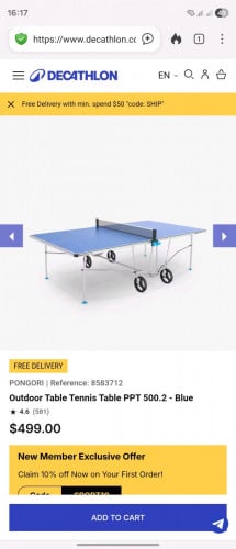 Ping pong table for sale.