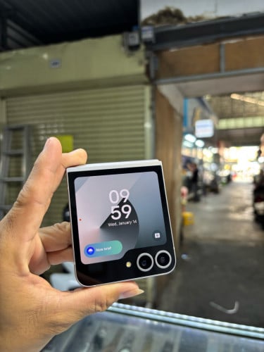 Samsung zflip6 256G Ram12G Sim2 global ម៉ាសុីនសានុំស្រុីន មានប្រអប់