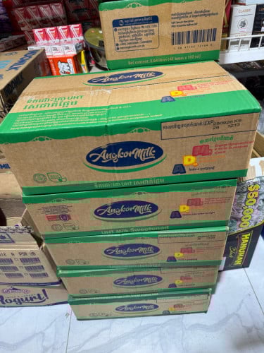 ទឹកដោះគោអង្គរមៀល180mlមួយកេះ​ 52000រៀល