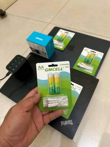 ថ្មសាកឡើងវិញដូចទូរស័ព្ទ GMCELL 1.5V