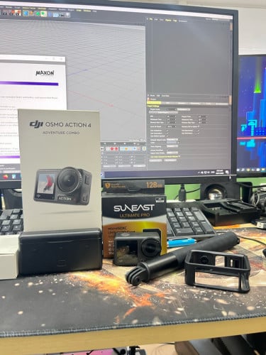 DJI Action 4 Adventure Cambo ថ្ម 3 ចរចាបានបងៗ