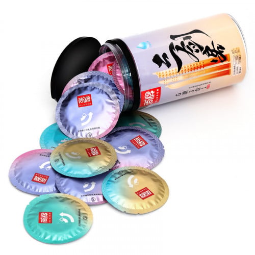 Elasun G 3in1 Condom ស្រោមអនាម័យគ្រើមឆ្នូតចំរុះ