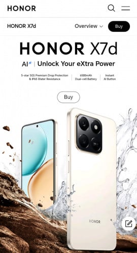 HONOR X7D gift Bluetooth Speaker+earphone