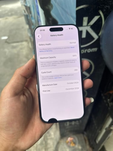 iPhone 16Pro ZA 256g សំណំហ្ស៊ីន ស្អាត98% ថ្ម94%ជាំអេក្រង់ក្រោមតិចត
