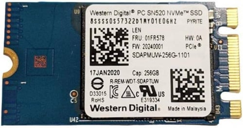 M.2 western digital pc sn520 Nvme SSD ( 256GB )