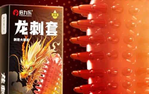 PM Dragon Condom ស្រោមអនាម័យគ្រាប់ធំ ពេញផ្ទៃ