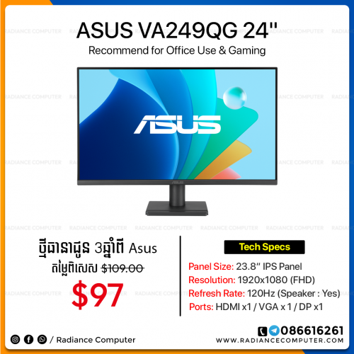 Monitor Asus VA249QG 23.8inch IPS FHD