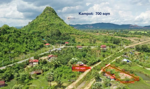 កំពត - ដីពេញ 700 ម៉ែត្រការ៉េ  Kampot - 700 sqm filled land, english below