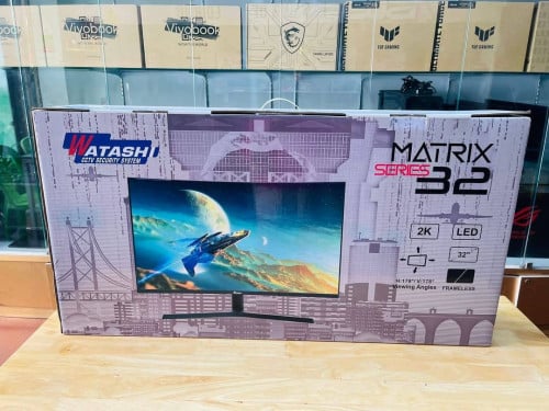 -Monitor Curved M320G-Y 2K 165Hz Brand Watash  អីវ៉ាន់មាននៅក្នុងស្តុកថ្មីប្រអប់ធានា1ឆ្នាំ📩🙏