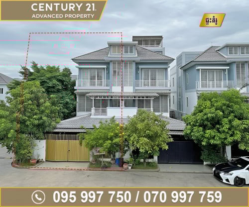 🏘 វីឡាភ្លោះ​ កែង(Twin) ក្នុង​បុរី ប៉េងហួត Quarteria ត្រូវការលក់បន្ទាន់ខ្លាំង