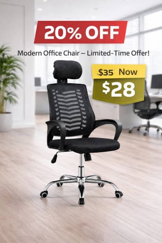 🔔Office Chair – 20% Discount Available(កៅអីការិយាល័យ បានបញ្ចុះតម្លៃ 20%)📢