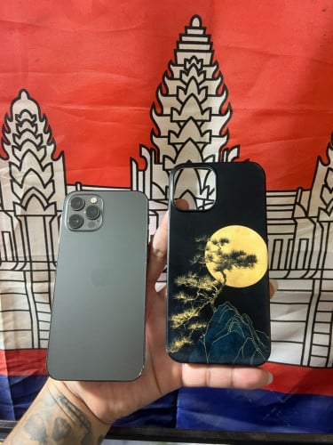 iPhone 12 Pro / 256g / no scan /  អេក្រង់ហ្សុីន លក់តំលៃក្រោមទីផ្សារនៅកម្ពុជា 215$ ដាច់