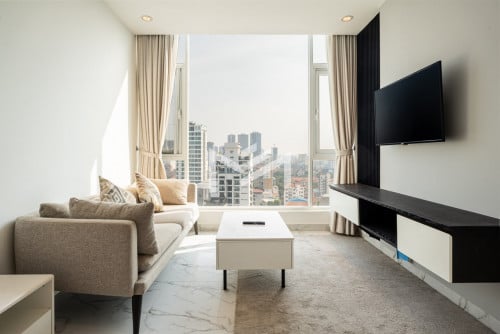 Modern 2 Bedrooms Condo for RENT in J Tower 2 BKK1 with Gym and Pool