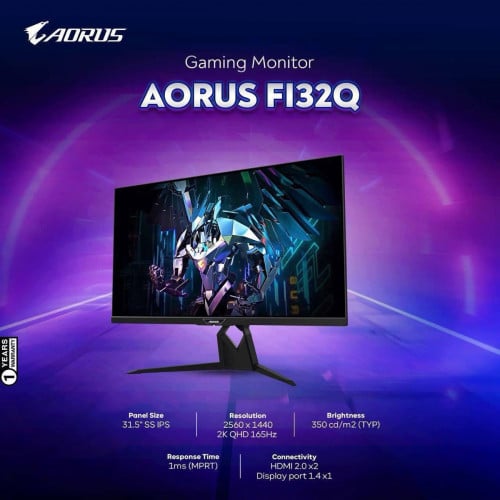 Monitor AORUS FI32Q IPS 2K 165Hz ថ្មីប្រអប់  មានធានារយះពេល3ឆ្នាំពេញ 📩