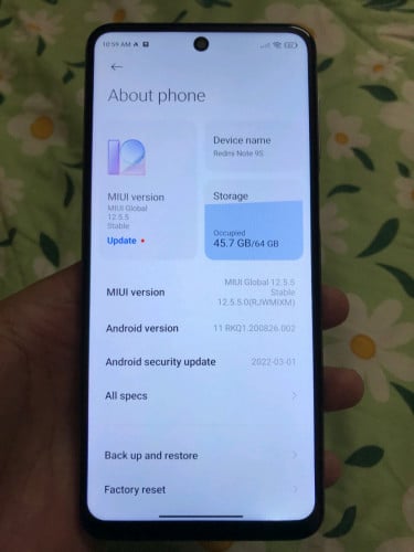 Redmi Note 9s Ram 4/64g នៅសានុំទាំងអស់ ស្អាត់ 99%