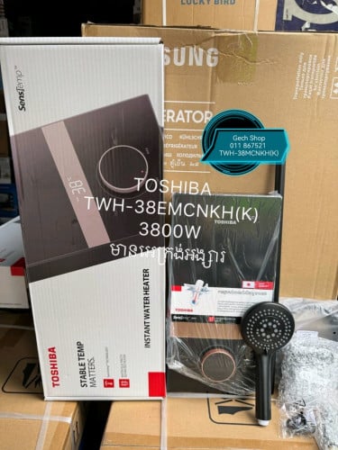 ម៉ាស៊ីនងូតទឹកក្ដៅ Shower Heater Toshiba TWH-38EMCNKH(K)
