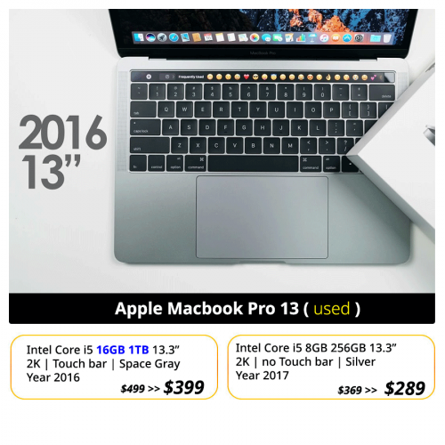 👉 Apple Macbook Pro 13 | i5 16GB 1TB 13" touch bar
