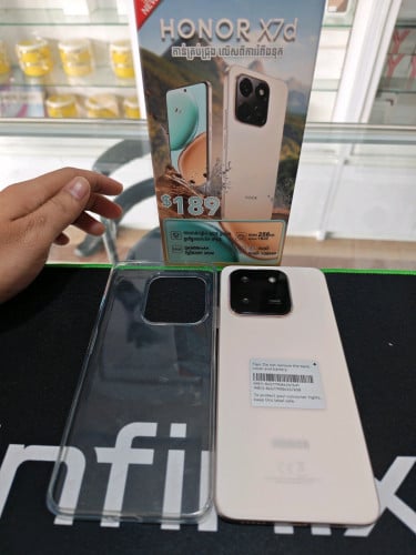 Honor x7d ពណ៍មាស 256g ១ទឹកស្អាត 99.99%