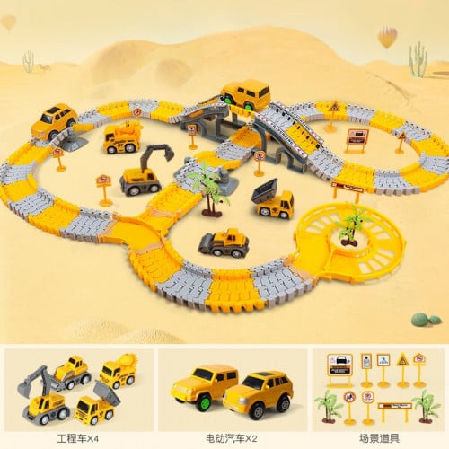 Kids toy car rail way